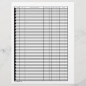 Tweezijdige pagina's van het banktransactieregiste flyer (Achterkant)