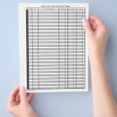 Tweezijdige pagina's van het banktransactieregiste flyer (Hand)