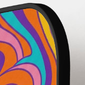 Tweezijdige Retro Swirl Aangepaste Naam Pickleball Paddle (Links Detail)
