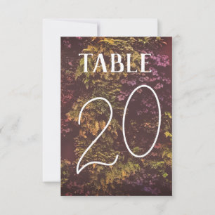 Tweezijdige Robijn Planten Tafel Nummer Vet Kaart
