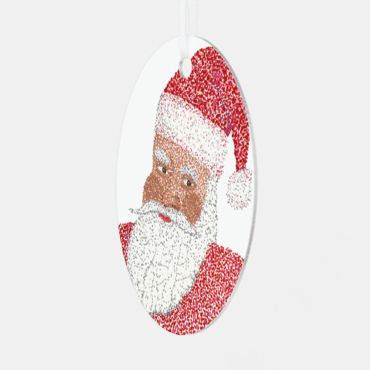 Tweezijdige schaduwen van Kerstmis Metalen Ornament (Voorkant links)