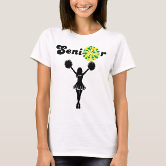 Tweezijdige Senior Cheerleader Groen & Geel T-shirt