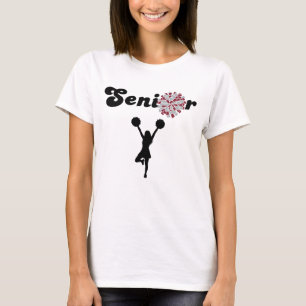 Tweezijdige Senior Cheerleader Maroon & Grijs T-shirt