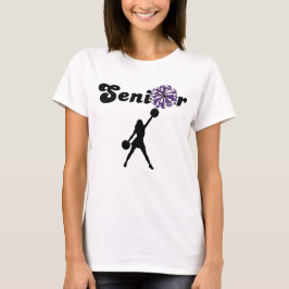 Tweezijdige Senior Cheerleader Paars & Wit T-shirt