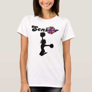 Tweezijdige Senior Cheerleader Rood & Blauw T-shirt