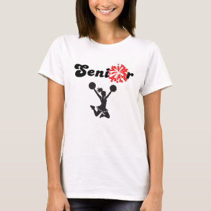 Tweezijdige Senior Cheerleader Rood & Wit T-shirt