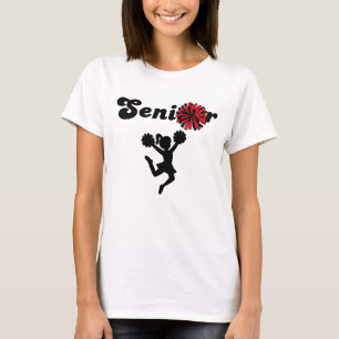 Tweezijdige Senior Cheerleader Rood & Zwart T-shirt
