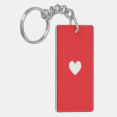 Tweezijdige sleutelhanger met hartaccent (Voorkant Links)