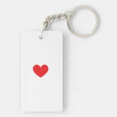 Tweezijdige sleutelhanger met hartaccent (achterkant)