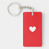 Tweezijdige sleutelhanger met hartaccent (Voorkant)