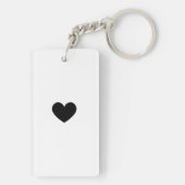 Tweezijdige sleutelhanger met hartaccent (achterkant)