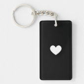 Tweezijdige sleutelhanger met hartaccent (Voorkant)
