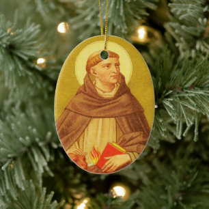 Tweezijdige St. Dominicus de Guzman (PM 02) Keramisch Ornament