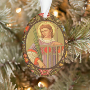Tweezijdige St. Laurentius van Rome (PM 04) Acryl Ornament