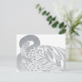 Tweezijdige Zwaan Volwassen Kleuren briefkaart Gif (Staand voorkant)