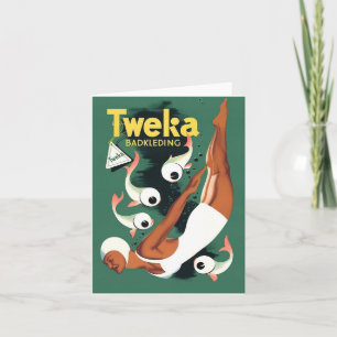 Tweka-zwempak uit de jaren 1950 notitiekaartje