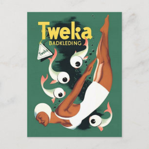 Tweka-zwempak uit de jaren '50 briefkaart