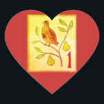 TWELF DAGEN CHRISTMAS HEART VORM STICKER<br><div class="desc">IK MAAK EEN NUTTIGE KUNST. DANK U VOOR HET OVERWOGEN VAN MIJN WERK. BEDANKT VOOR HET OPLOSSEN.</div>
