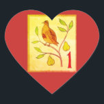 TWELF DAGEN CHRISTMAS HEART VORM STICKER<br><div class="desc">IK MAAK EEN NUTTIGE KUNST. DANK U VOOR HET OVERWOGEN VAN MIJN WERK. BEDANKT VOOR HET OPLOSSEN.</div>