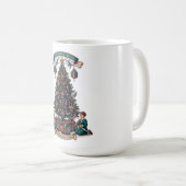 Twelve Days of Christmas T-Shirt, Ornate Gift Tree Koffiemok (Voorkant rechts)