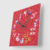 Twelve days of Christmas, traditional carol Vierkante Klok (Hoek)