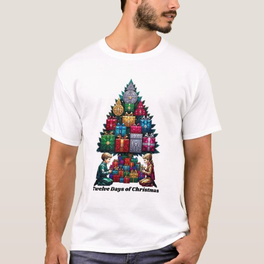 Twelve Days of Gifts T-Shirt, Chronological Christ T-shirt (Voorkant)