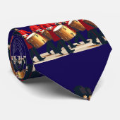 Twelve Drummers Drumming Cut Out Stencil-Style 1 Stropdas (Opgerold)