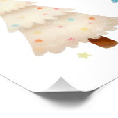 Twelve Festive Christmas Trees, watercolor Perfect Poster (Hoek)