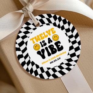Twelve Is A Vibe Retro 12e Verjaardagsfeestje Bedankjes Labels