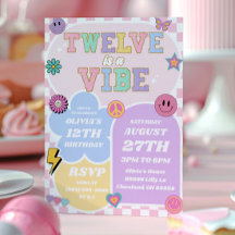 Twelve is een vibe preppy patch 12e verjaardagsfee