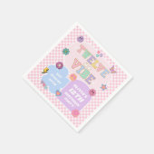 Twelve is een vibe preppy patch 12e verjaardagsfee servet (Hoek)