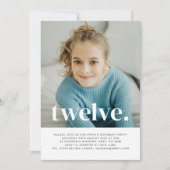Twelve Photo Birthday Invitation Kaart (Voorkant)