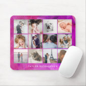 Twelve Photo Collage | Waterverf Magenta Muismat (Met muis)