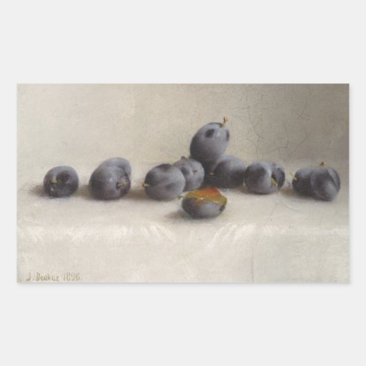 Twelve Plums Rechthoekige Sticker (Voorkant)