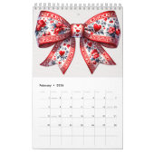 Twelve Seasonal Coquette Bows Calendar Kalender (Feb 2026)