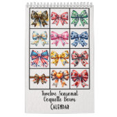 Twelve Seasonal Coquette Bows Calendar Kalender (Hoes)