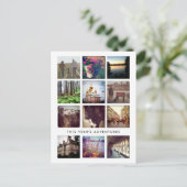 Twelve Square Photo Collage Happy Holiday Postcard Feestdagenkaart (Staand voorkant)