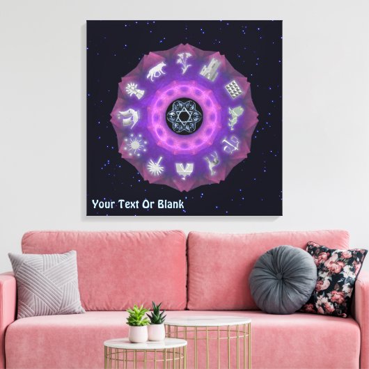 Twelve Tribes Fractal Canvas Afdruk (Insitu (Woonkamer))