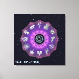 Twelve Tribes Fractal Canvas Afdruk