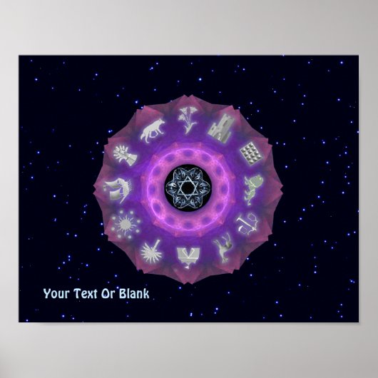 Twelve Tribes Fractal Poster (Voorkant)
