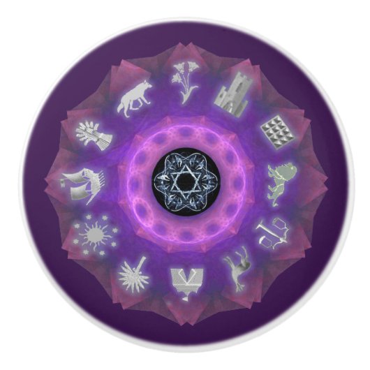 Twelve Tribes Keramische Knop (Voorkant)