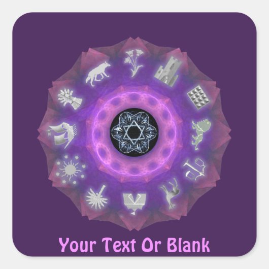 Twelve Tribes Vierkante Sticker (Voorkant)