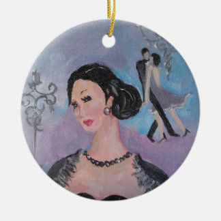 Twenties Dance round pendant door Marie Theron Keramisch Ornament
