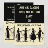 Twenties Flapper Party uitnodiging (Voorkant / Achterkant)