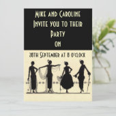Twenties Flapper Party uitnodiging (Staand voorkant)