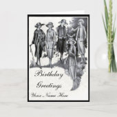 Twenties Mode Verjaardagskaart Kaart (Voorkant)