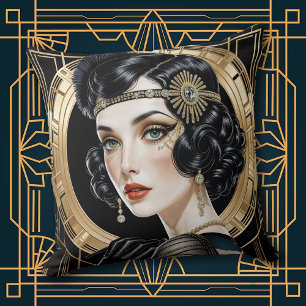 Twentiger jaren Cocktail Elegantie Flapper Meisje Kussen