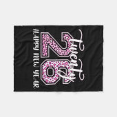 Twenty 26 2026 Happy New Year Leopard Pattern Wome Fleece Deken (Voorkant (Horizontaal))