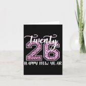Twenty 26 2026 Happy New Year Leopard Pattern Wome Kaart (Voorkant)