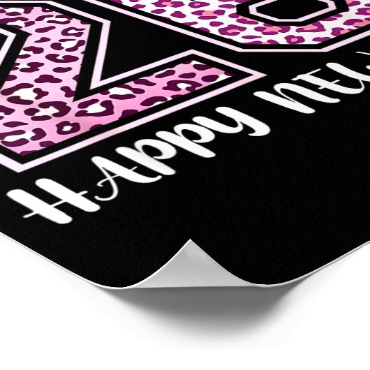 Twenty 26 2026 Happy New Year Leopard Pattern Wome Poster (Hoek)